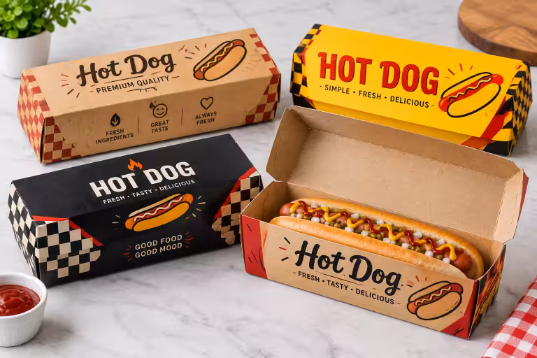 distinctive custom hot dog boxes that showcase your culinary style