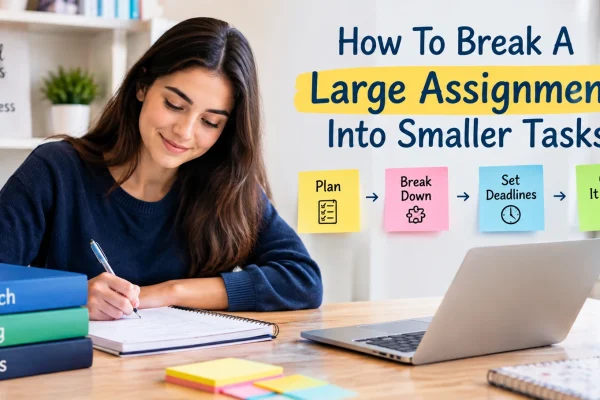 how to break a large assignment into smaller tasks feature images