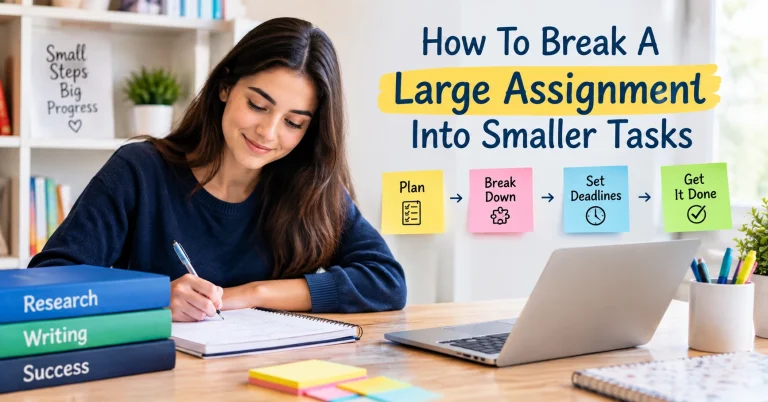 how to break a large assignment into smaller tasks feature images